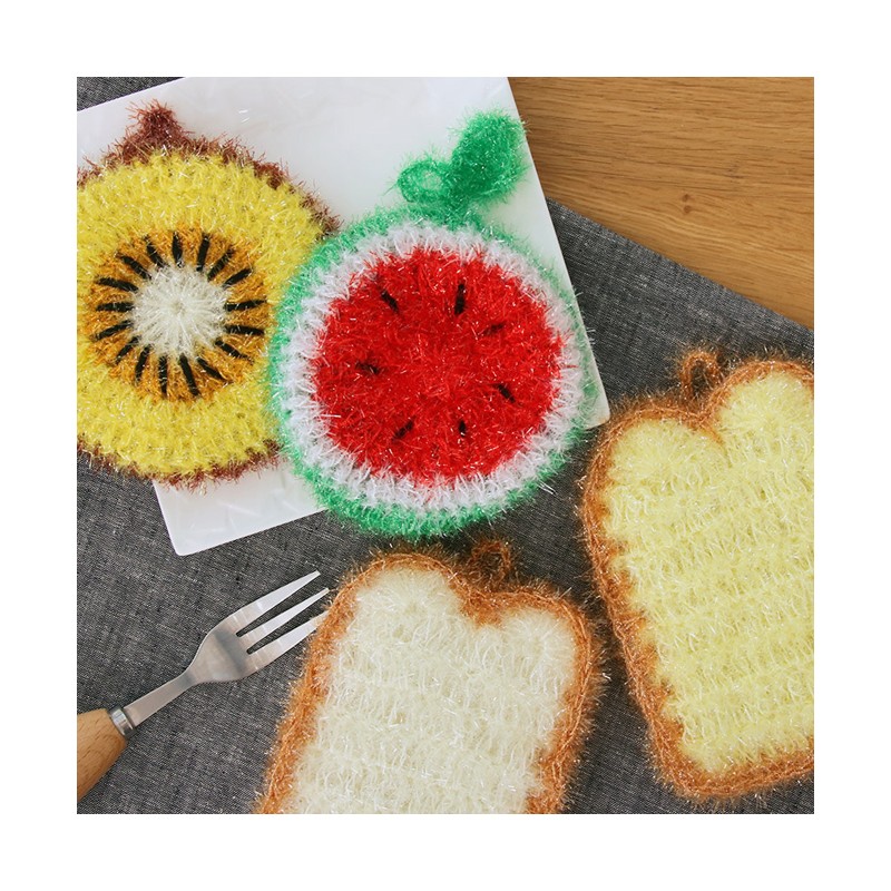 유하우스 난달라 샌드위치 2겹 아크릴수세미, 4개입, 1세트 Yuhouse Nandala Sandwich