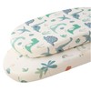 SDIII Dinosaur Bassinet Sheet 2 Pack for Boy Girl, Soft
