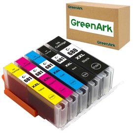 GreenArk 680XXL 681XXL Ink Cartridge PGI-680 XXL CLI-681 XXL Ink Replacement for Canon PIXMA TR7560 TR8560 TR8660 TR8660a TS6160 TS6260 TS8160 TS8260 TS9160 TS9560 TS706 (5pack)