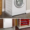 LUCKUP Heavy Duty Appliance Rollers W/Crowbar, Extendable Washing Machine Stand