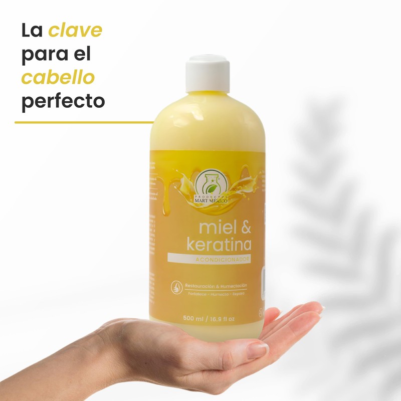 Acondicionador Miel & Keratina Humectante Productos Mart Mexico 500 Ml