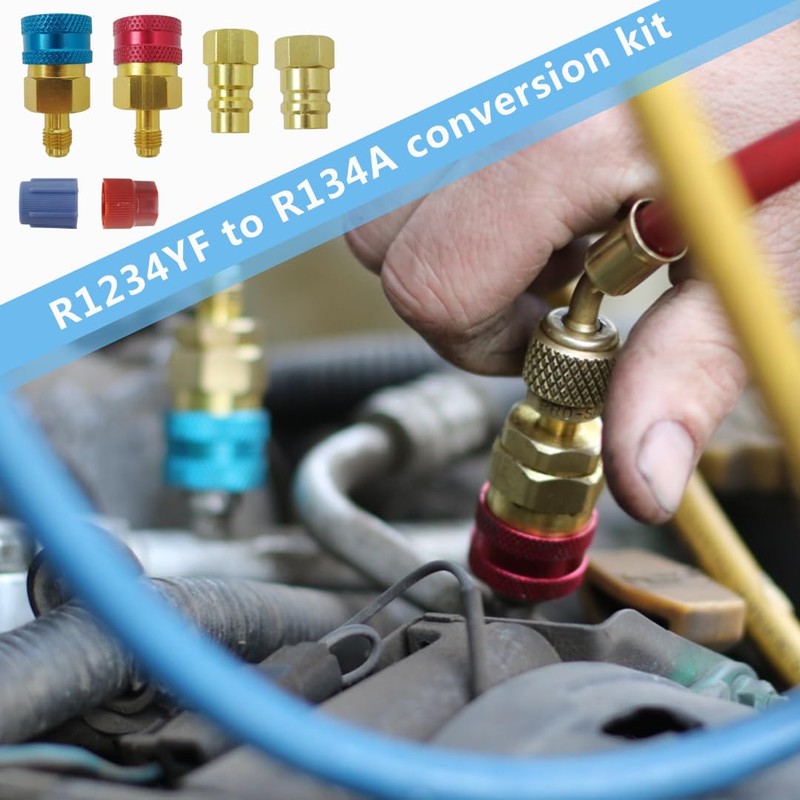 HaeKap R1234YF Quick Coupler, R1234yf to R134a Adapter,1234yf to 134a