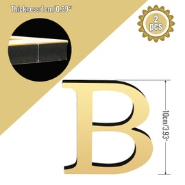 YIEMI 3D Letters for Wall Decor，Gold Elegant Wall Letters for Stylish Letter Wall Decor and DIY Home Decoration （B,2 pcs）