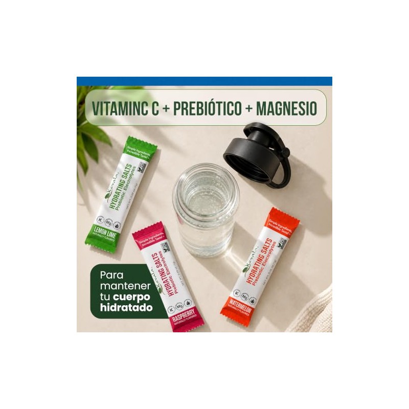 Kevala Electrolitos Sin Azúcar | Vitamina C y Prebióticos |