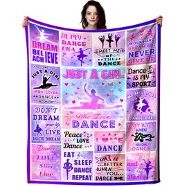 Dance Throw Blanket Plush Fleece Soft Lightweight Flannel Fleece Blankets Decor for Couch Sofa Living Room Bedding 50"X40"