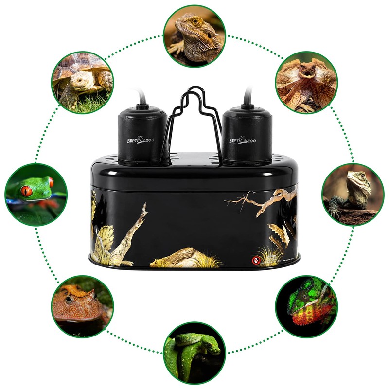 REPTI ZOO Nano Combo Print Tropical Desert Reptile Dual Deep
