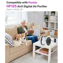 Byseacore HP125 Replacement Filter Compatible with Hunter HP125 AirX HEPA Air Purifier, H-HF125-VP, 3 HEPA(H13) Filter and 6 Activated Carbon Pre-filter