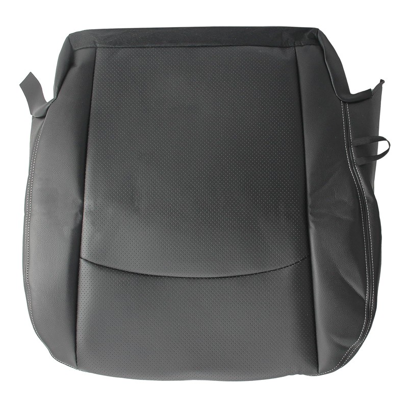 AUTOKAY Driver & Passenger Bottom Perforated Leather Seat Cover for