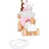 Small Foot 11719 Pull-Along Rabbit Family Made of Wood, Plug-in
