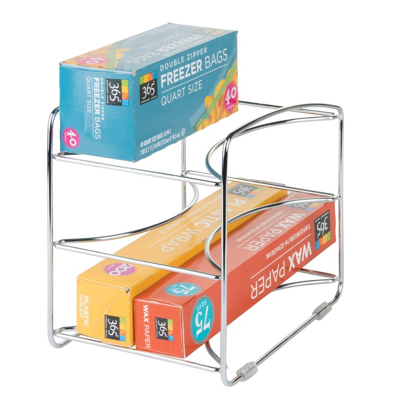 iDesign Classico Kitchen Organizer Rack for Aluminum Foil, Sandwich Bags,