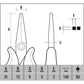 C.K T3891 Ecotronic ESD Flat Nose Pliers