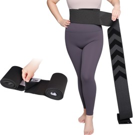 Aphlos Adjustable Waist Trainer Wrap for Women 2PCS, 180in Total Length Breathable Stretch Fabric, Tummy Control, Back Support, Body Shaping Belt for Workout, Daily Wear, Posture Correction (Black)