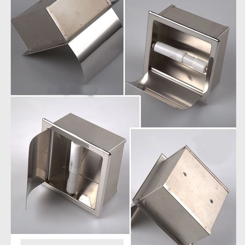 LUANT Recessed Paper Holder for Bathroom Storage, Toilet roll Holder,