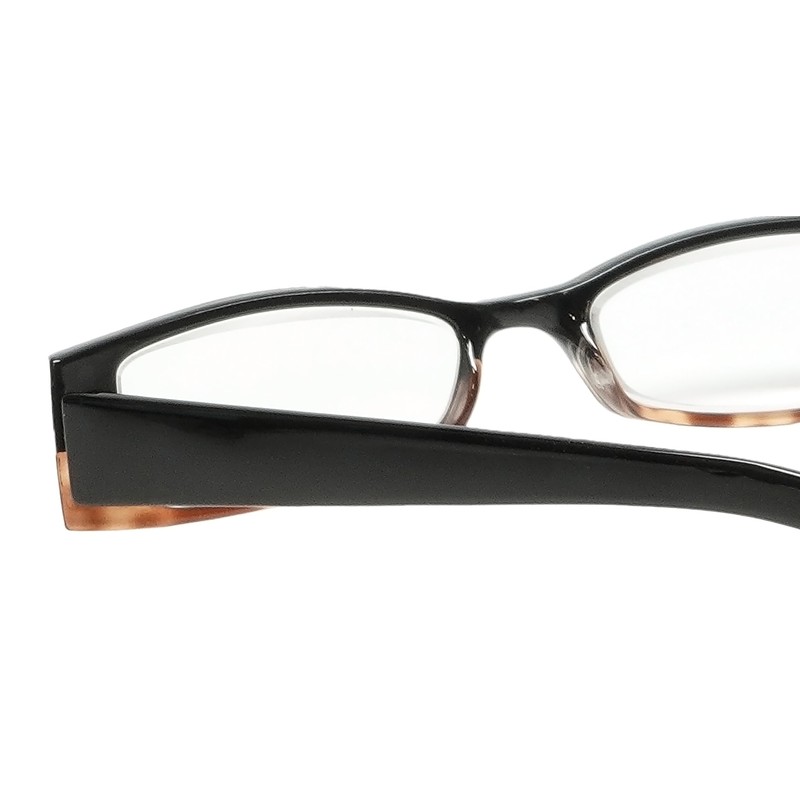 Calabria 4371 Bi Color Reading Glasses Matching Cleaning Case Black