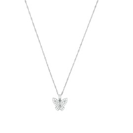 Amor 2019814 Women's Necklace with Pendant 925 Sterling Silver with Synthetic Zirconia 42 cm Silver Butterfly Comes in Jewellery Gift Box, Sterling Silver, Synthetic zirconia.