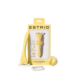 Estrid Starter Kit - Steel Razor + 2 * 5 blade Refill + Wall holder Razor for Body, Vegan, For sensitive skin, 2 refill cartridges (Butter)