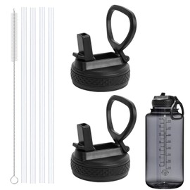 UWSTE 2Pack Straw lid Compatible with Nalgene Water Bottles 32 OZ, Lid Replacement for Nalgene Wide Mouth, Leak Proof and Spill Proof Nalgene Cap, BPA-Free Easy to Carry.