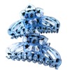 Floral Hair Claw Clips, LargeFlower Design, 2-Pack (blue with black