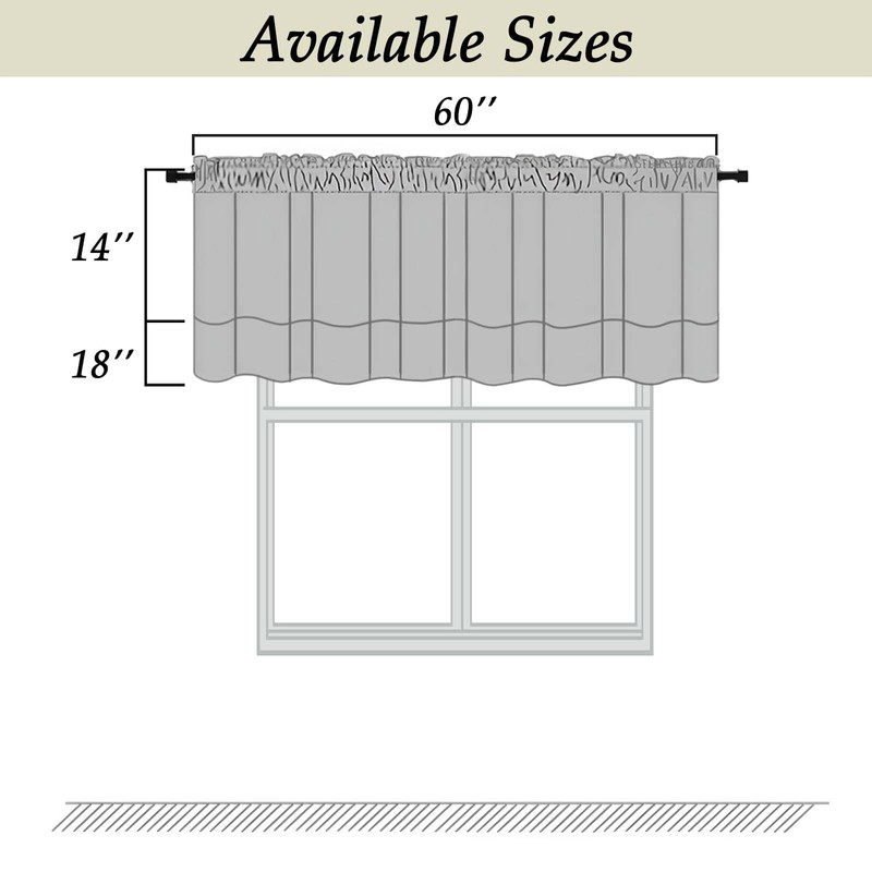 Simplebrand Terracotta Valance for Windows, Short Blackout Curtains for Kitchen/Small