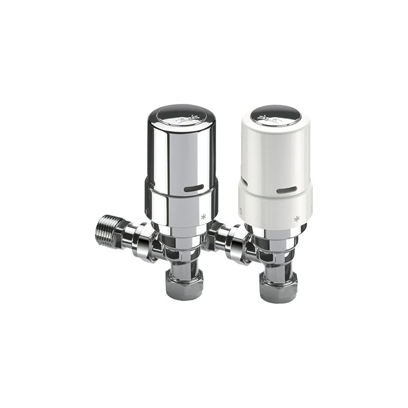 Danfoss RAS-D2 Angle TRV and Lockshield 8/10/15MM-013G6016 for Two-Pipe Domestic