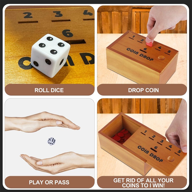 Juegoal Coin Drop Set, Pennies Dice Games for Kids and