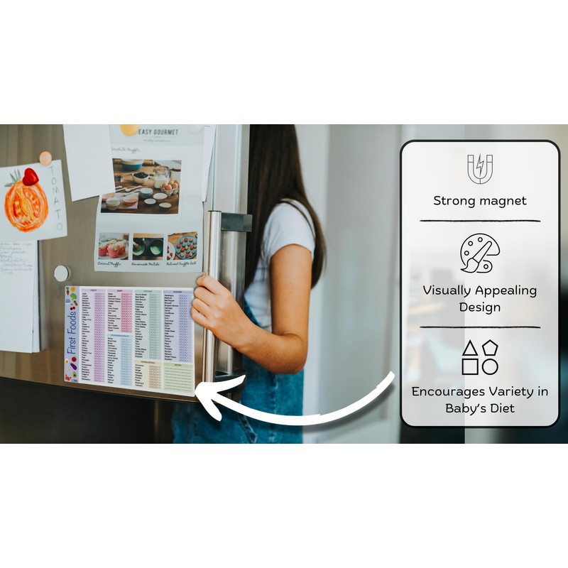 Baby First Foods Tracker, High Quality Fridge Magnet Dry Erase