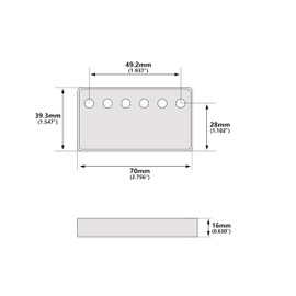 Banworks Brass Humbucker Covers 49.2mm (1-15/16") Electric Guitar Pickup Covers Neck/Bridge Pickup Covers for USA Made Electric Guitar Humbucker Pickup Gibson Les Paul Pack of 2 JT/SYQG-15 Golden