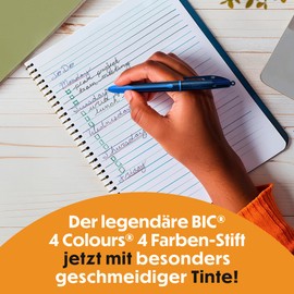 BIC 4 Colours Smooth Four-Colour Ballpoint Pen, Box of 12