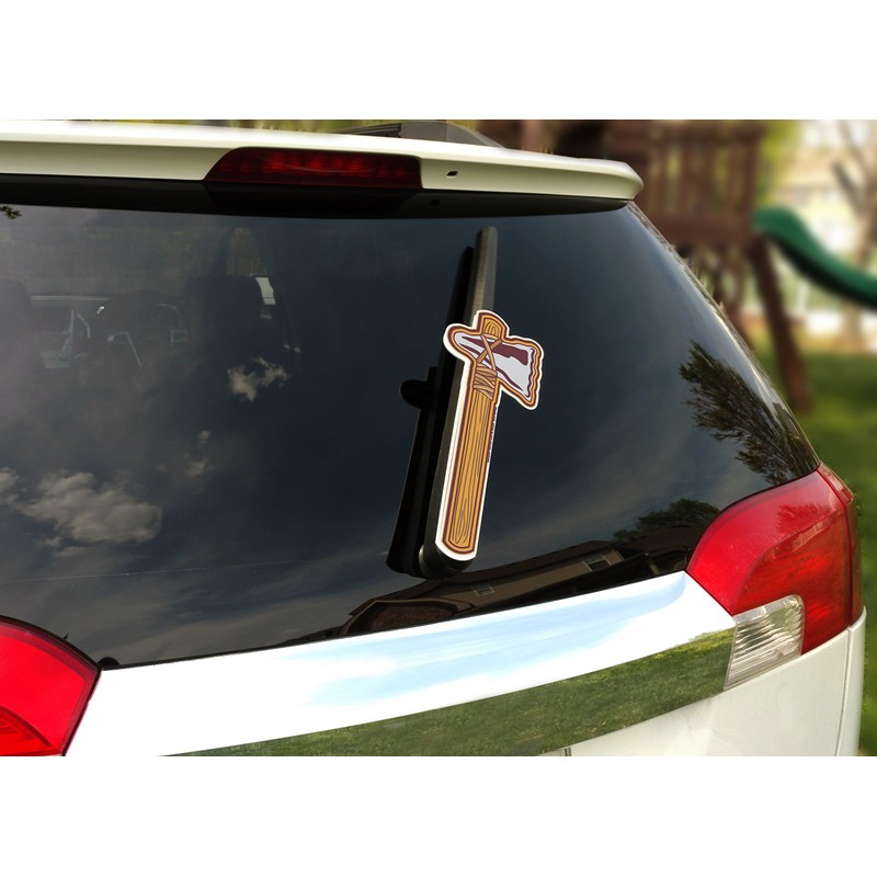 Tomahawk Chop Maroon WiperTags attach to rear vehicle wiper blades