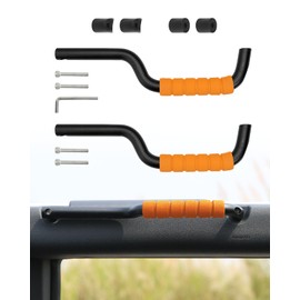 ROADER Bronco Front Grab Handles - Aluminum Orange Non-Slip Roll Bar Handles for 2021-2023 Ford Bronco 2/4 Door, Interior Accessories (Not Fit Rear Seat)