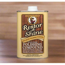 Restor-A-Shine Polishing Compound  - 16 fl. oz. Household Wood Safely polish out and buff away fine scratches, oxidation, dullness, and haze on glossy wood finishes