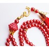 Islamic Tasbih Tasheeh 99-Beads Muslim Prayer Beads (Red)