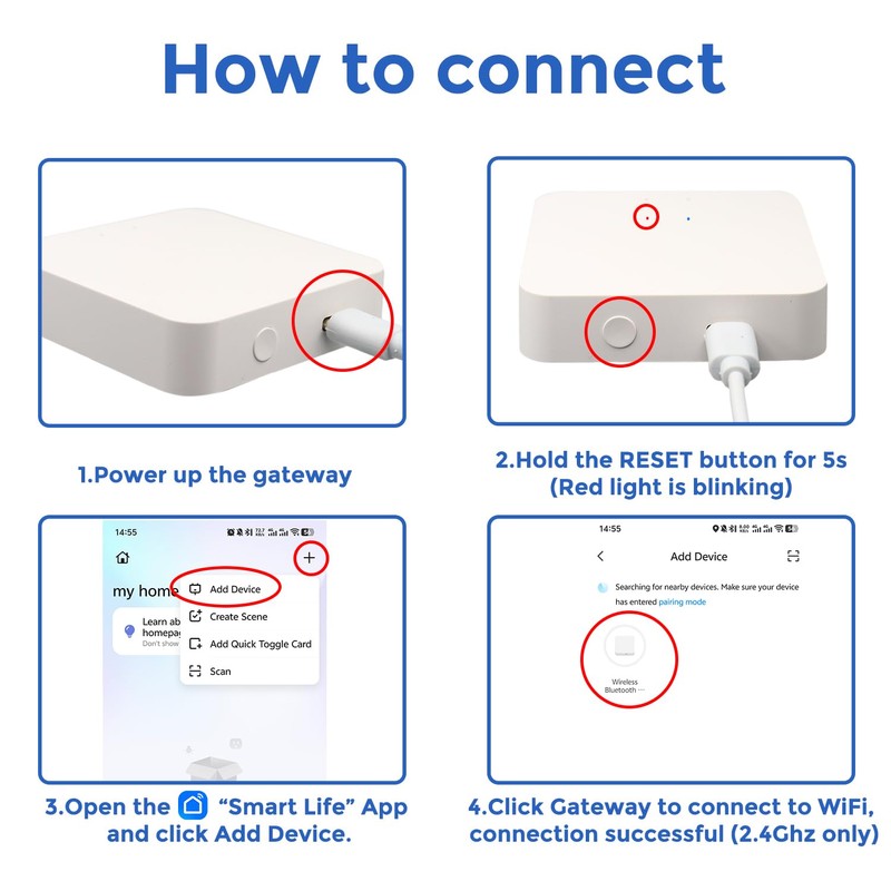 Smart Home Gateway: Connection Device for All Großcat Bluetooth Recessed