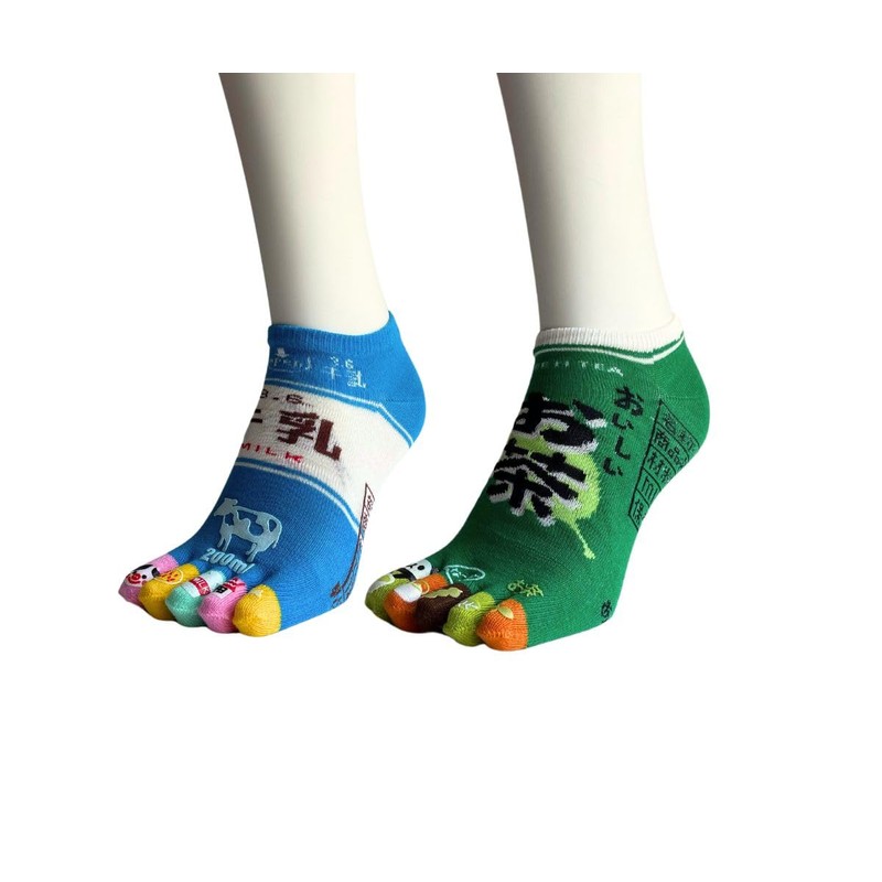 [Mode Select] Women's 5 Toe Socks, Characters, 2 Pairs Set,
