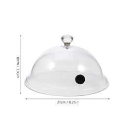 Lurrose 2 x Smoking Bell Covers Clear Acrylic Accessories Lids for Smokers, Smokers, Infusion Plates, Bowls and Jars (21 x 21 x 10 cm)