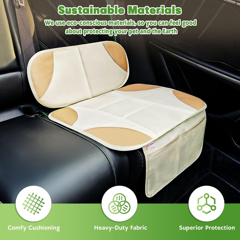 Siivton Car Seat Protector for Kids, Anti-Slip Design, Thick Padding,