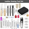 Leather Sewing Kit, Professional Leather Repair Kit with Upholstery Thread,