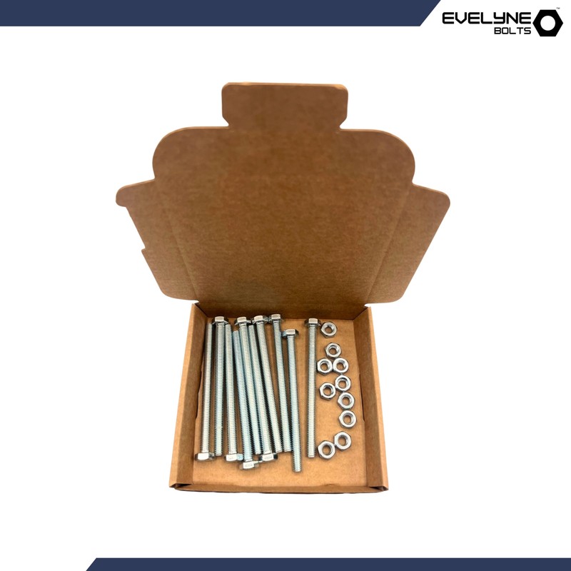 M6 Nuts & Bolt 10 Pack (M6 x 80mm Bolts