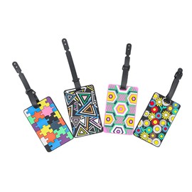 Namvo 4 Pcs Luggage Tags for Suitcases PVC Secure Suitcase Tags with Name ID Card Suitcase Baggage Tags Luggage Labels for Travel Bag Suitcase