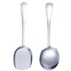 Faderr 2pcs Serving Spoons Stainless Steel Buffet Serving Spoon Silver