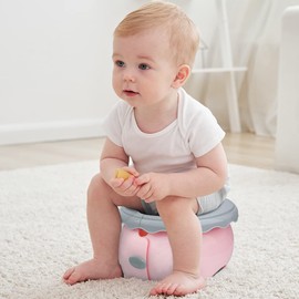 BlueSnail Travel Potty for Toddlers, Portable Car Potty with Storage Bag (Pink)