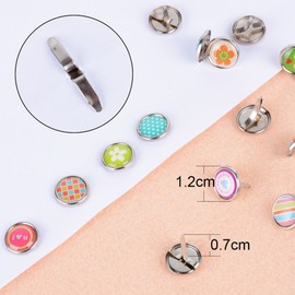 Pack of 50 Mini Brads Metal Pattern Clips Pattern Bag Clips Closure Clips with Round Head Metal Craft Clips for Scrapbooking Crafts DIY Goods Shipment