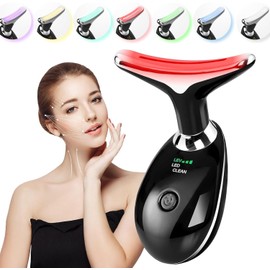 Facial and Neck Massager, Womens Skin Care Face and Neck Massager for Skin Rejuvenation- Lifting- Toning- Glow Boost-7 Colors