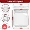 Suteck Small Yogurt Jars with Lids 6oz, 8 Pcs Reusable