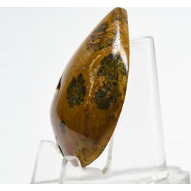 39mm 80ct Yellow Brown Kabamby Ocean Jasper w/Open Druzy Pendant Polished Natural Gemstone Crystal Mineral Cabochon Cab - Madagascar