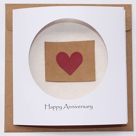 Third Year Leather Wedding Anniversary Card For Her Him, 3 years card for Couple, Wife, Husband (03rd)