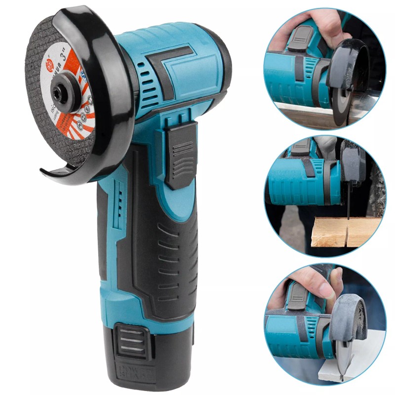 Zistel 12V Brushless Cordless Angle Grinder Set with Li-ion Battery