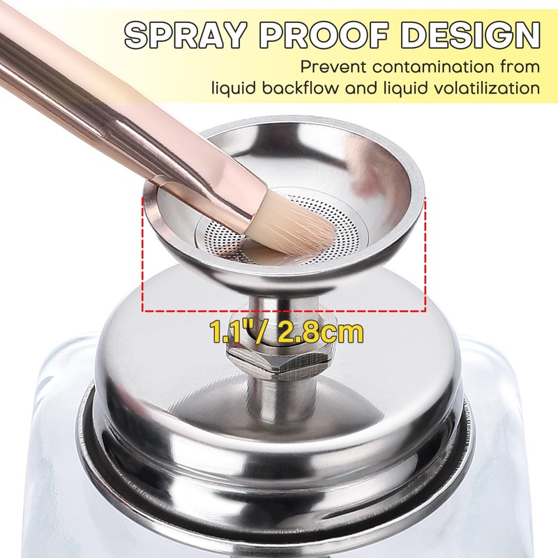 Noverlife 6Oz / 180ml Glass Push Down Pump Dispenser with