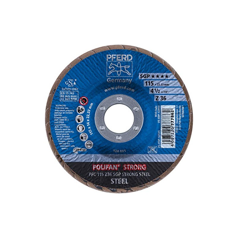 Pferd 67788015 Polifan Conical Flap Disc 115 Z 36 SGP-STRONG