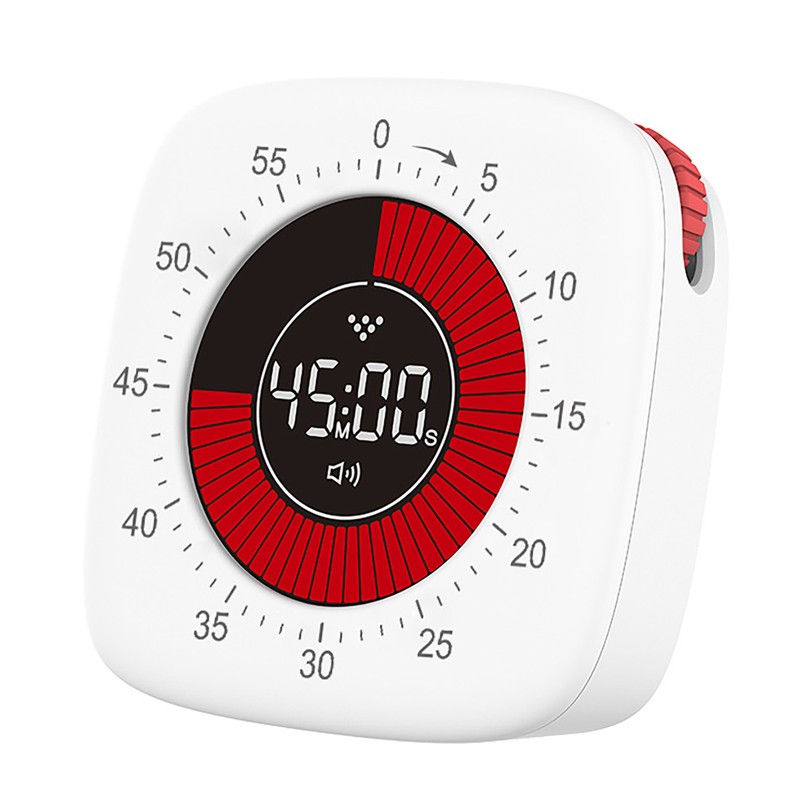 Digital Visual Timer Rechargeable 60 Minute Countdown Kids Study Desk